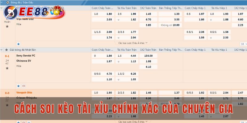 Cách soi kèo tài xỉu chính xác của chuyên gia