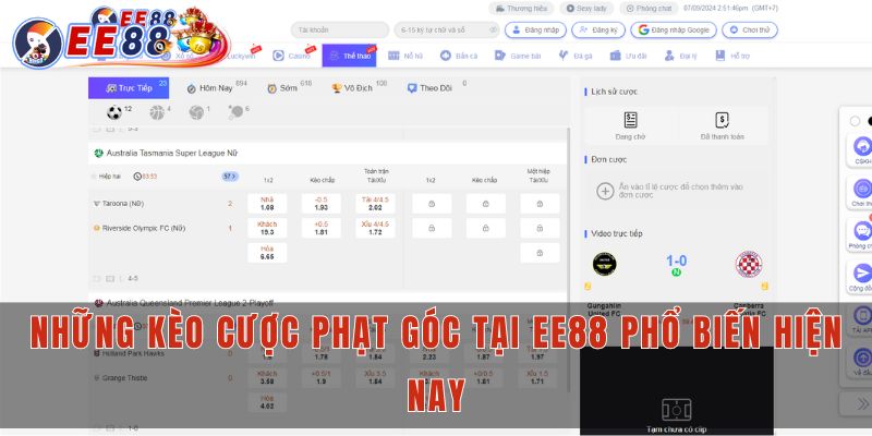 Những kèo cược phạt góc tại EE88 phổ biến hiện nay